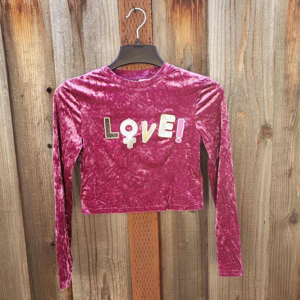 Divided Velvet Top